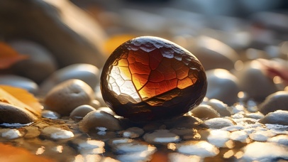 大自然风景河里漂亮的小石头01