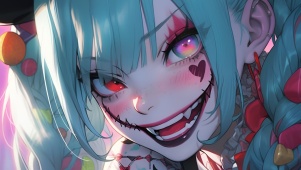 4K 涂鸦小丑女