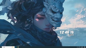 戴面具女孩桌面主题