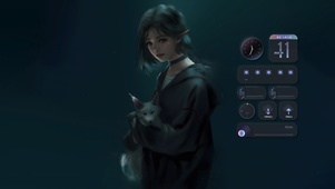 4K厚涂美女插画