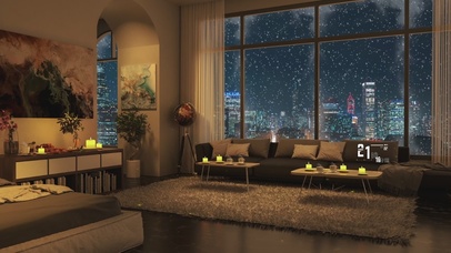 温馨治愈城市房间