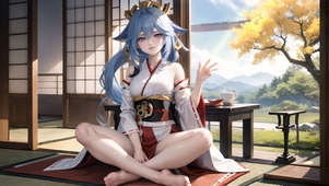 秋日和服少女