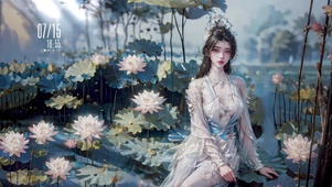 4K古风水彩仙逆李慕婉