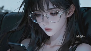 清纯气质眼镜女孩