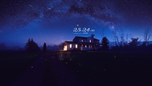 夜晚星空小屋