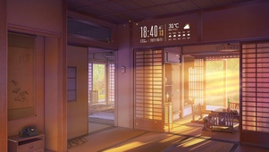 4K日式温馨卧室客厅（黄昏）