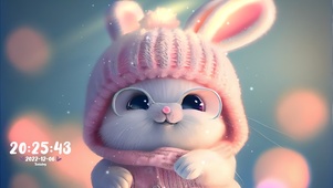 可爱粉色小兔兔