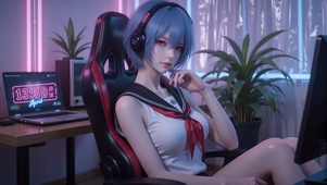 甜美电竞少女绫波丽