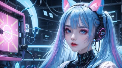 4k兽耳电竞女孩