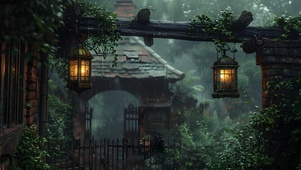 雨夜中的神秘村庄