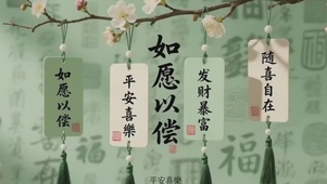 福气许愿牌
