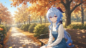 秋叶公园少女