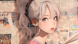 可爱马尾女孩