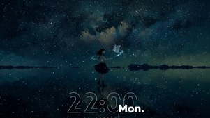 仰望星空的少女