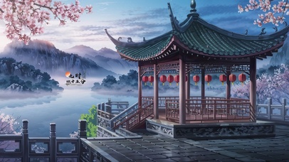 浪漫樱花古风亭台