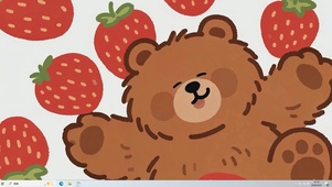 可爱草莓熊桌面主题