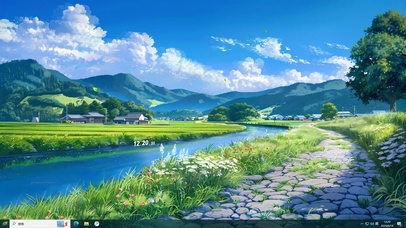 走在乡间的小路上主题