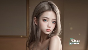 可爱棕发少女