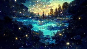 治愈星空湖