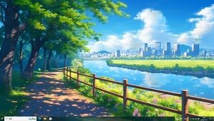 青葱绿意城市