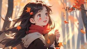 枫树下的女孩
