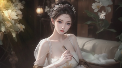 唯美清新古风美女