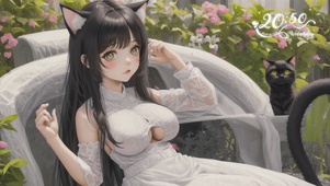 俏皮小野猫
