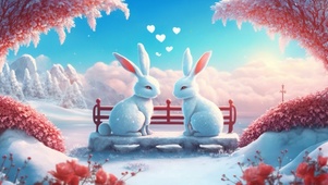 两只兔子