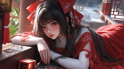 国风女孩-中国红