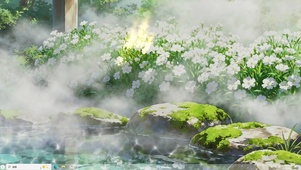 溪畔花雾的治愈切片-桌面主题