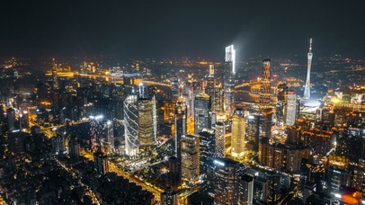 广州夜景（雨）