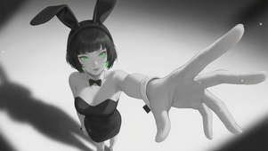 black-兔耳女孩