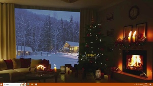 雪天小屋—主题桌面