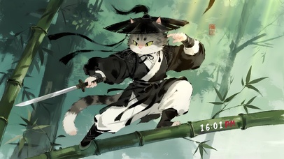 竹林功夫黑猫 古风