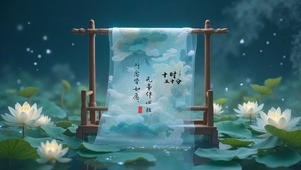 荷间云笺
