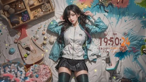 4k AI绘画清纯美少女