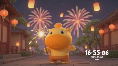 水豚噜噜和浪漫烟花