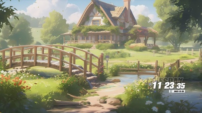 护眼花草树木景色