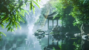 竹林 古亭