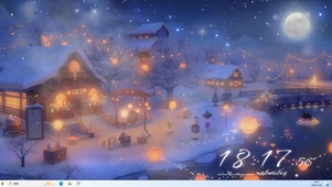 古风春节雪景主题