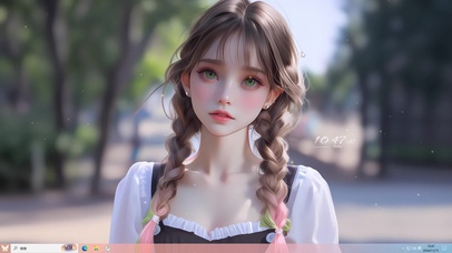 清纯双马尾女孩主题