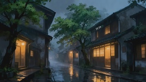 雨夜街巷