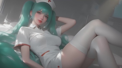 甜美可爱护士美少女