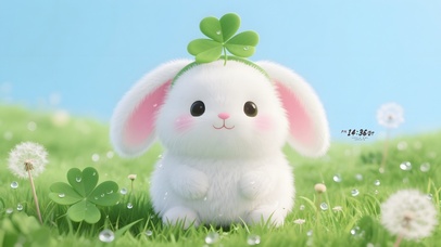 萌萌三叶草小兔