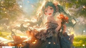 初音未来花嫁主题冬天4K