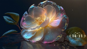 晶莹剔透白牡丹