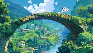 小溪森林栈桥