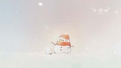 4K会动软乎乎的治愈小雪人