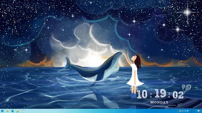 星空下的小女孩
