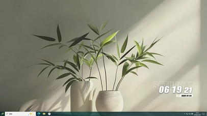 简约小清新草盆主题